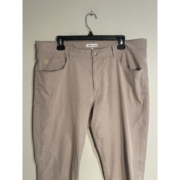 Peter Millar Pants Mens 36x32 Ultimate Sateen 5 Pocket Stretch Chino Khaki Tan - Picture 2 of 13
